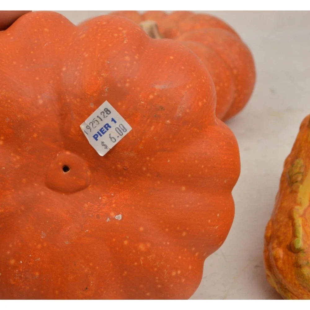 Pier 1 Fall Halloween Decor Lot Pumpkins Gourds Corn Witch Doll Autumn Harvest